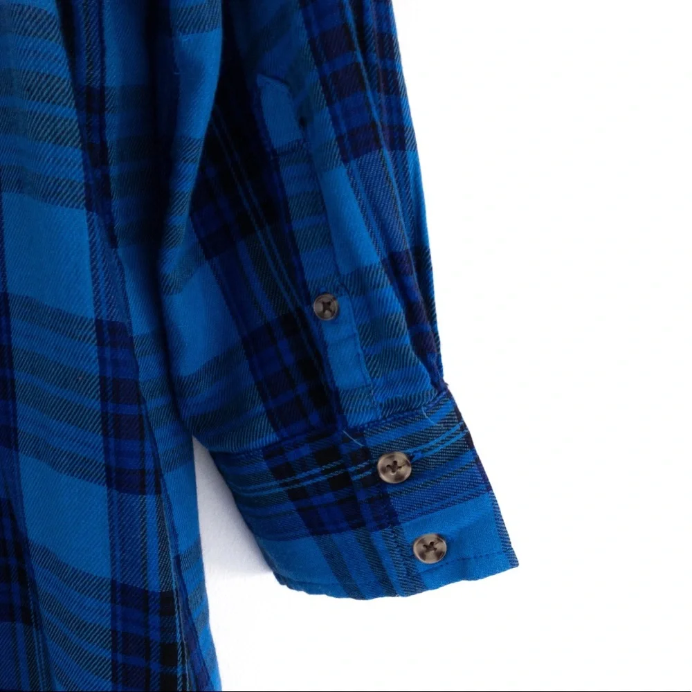 Merona • Blue Plaid Shirt Dress - Picture 5 of 10